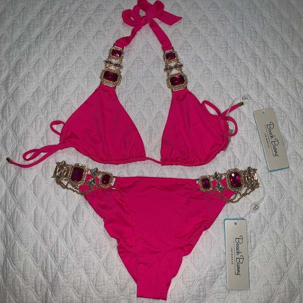 Beach Bunny Jazmin Bikini Hot Pink